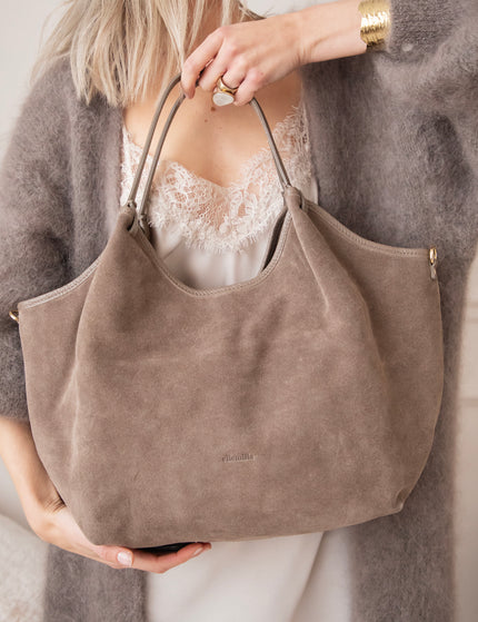 Syma Suede Taupe - Handtas