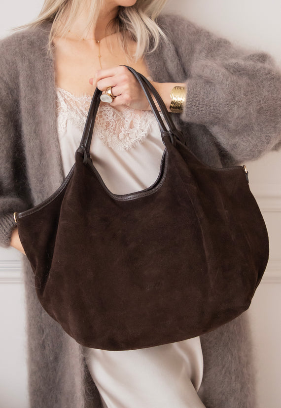 Syma Suede Choco - Handtas