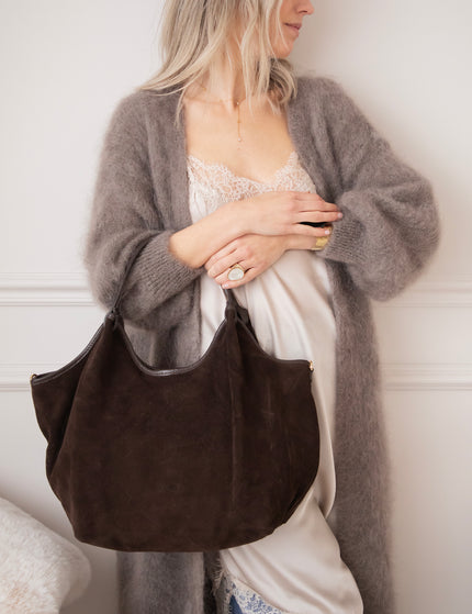 Syma Suede Choco - Handbag