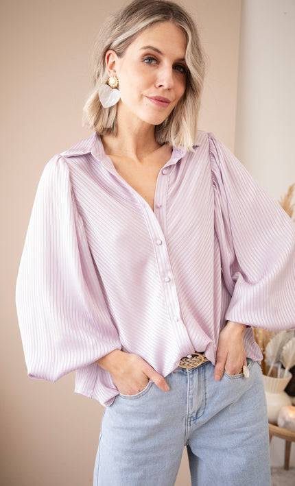 Sophisticated Stripes Lila - Blouse