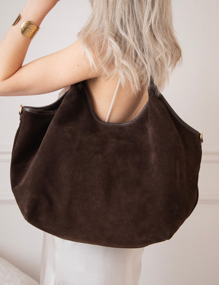 Syma Suede Choco - Handbag