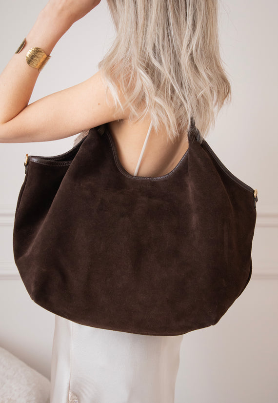 Syma Suede Choco - Handtas