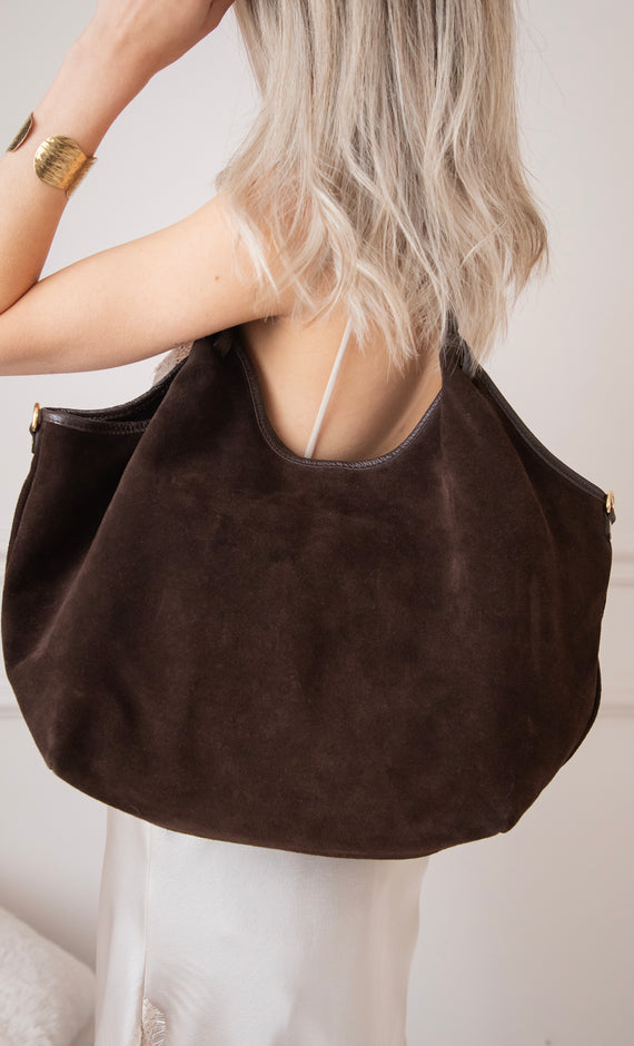 Handtasche - Syma Suede - Choco