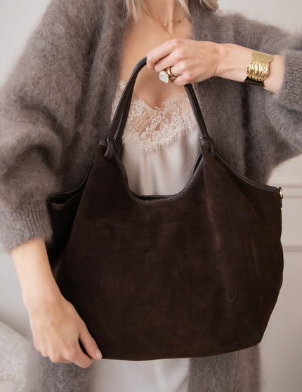 Syma Suede Choco - Handbag