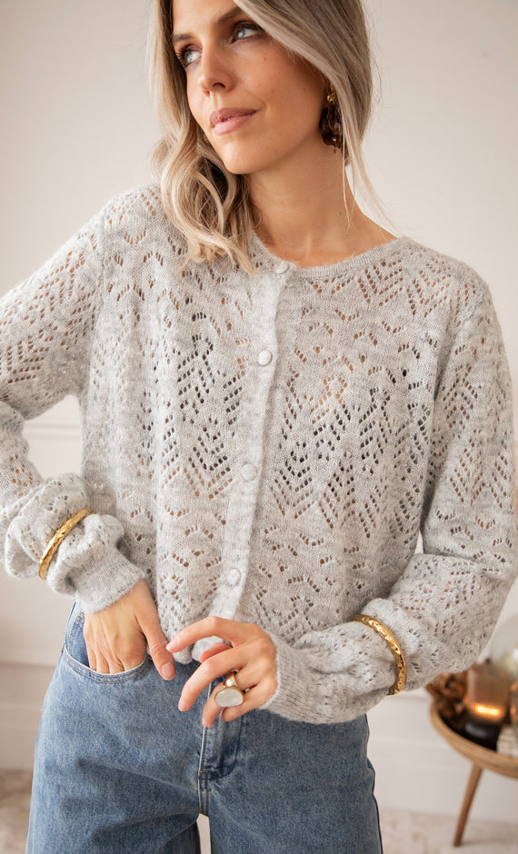 Tilly Soft Grey - Cardigan
