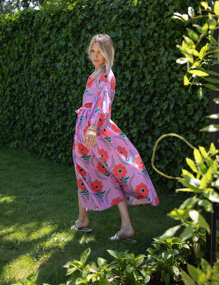 Maxikleid - Full Flower Energy - Lila/Rot