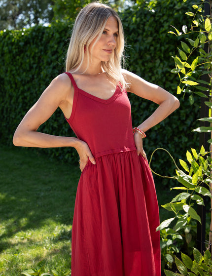 Soraya Strap Raspberry - Maxi Jurk