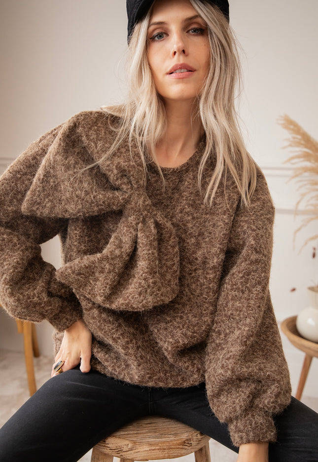 Cozy Bowie Brown - Sweater