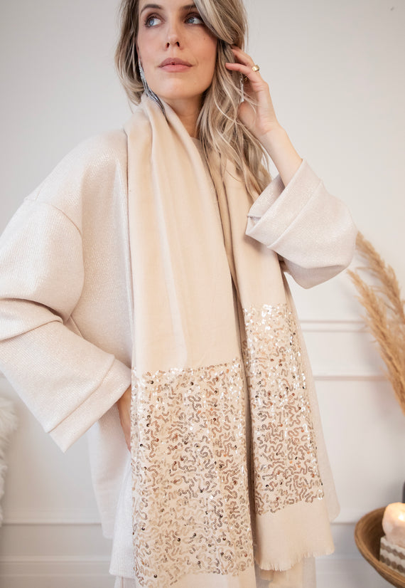 Glow Around Beige - Scarf