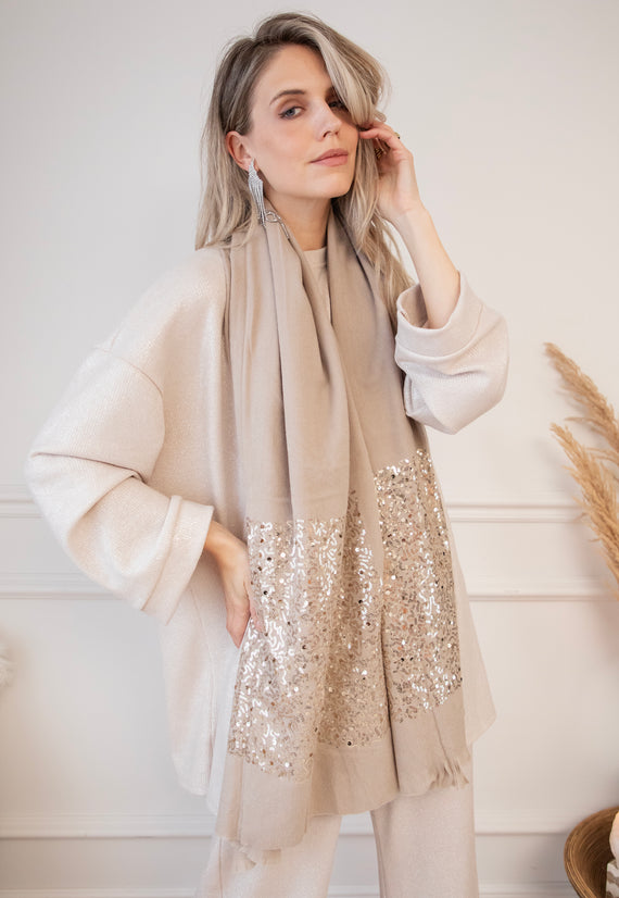 Glow Around Taupe - Scarf