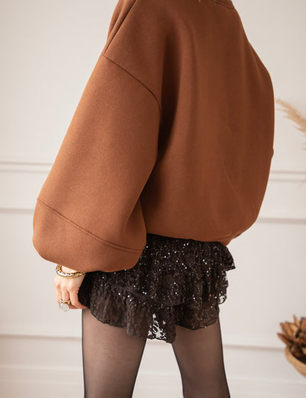 Shimmer In Lace Dark Brown - Skort