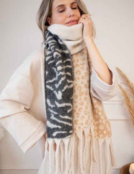 Two Sided Spots Beige - Scarf