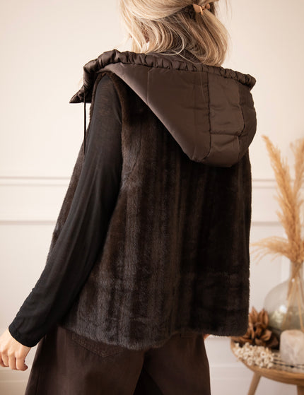 Faux Fur Escape  Cacao - Bodywarmer