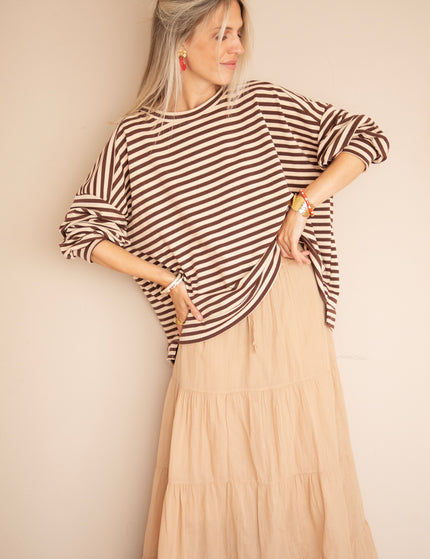 Soraya Beige - Maxi Rok
