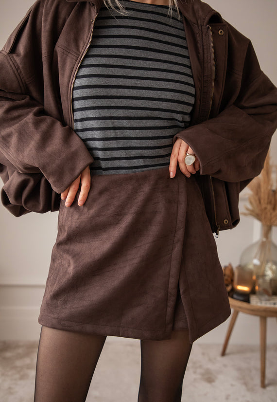 Sienna Suede Choco - Skort