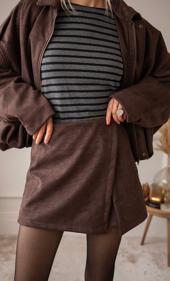 Sienna Suede Choco - Skort