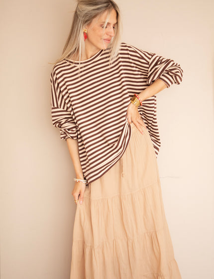 Soraya Beige - Maxi Rok