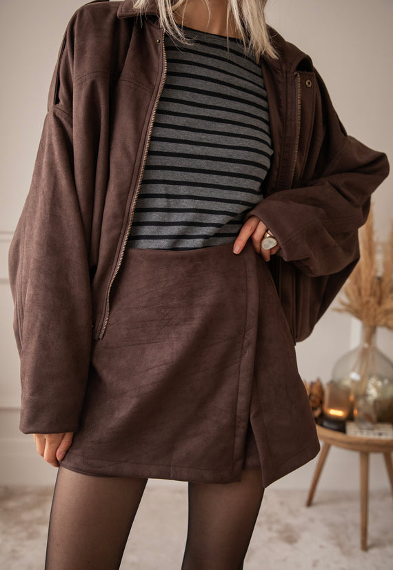 Sienna Suede Choco - Skort