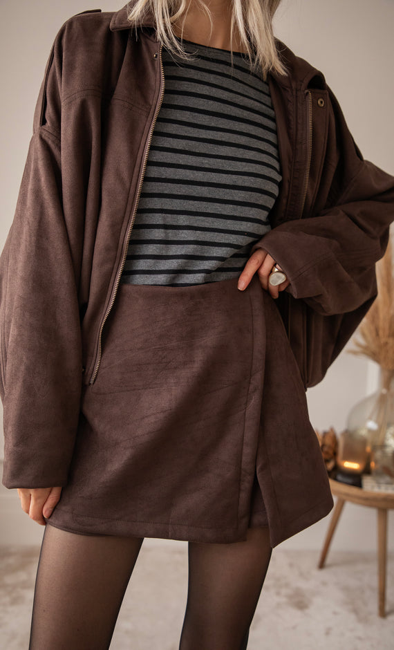 Sienna Suede Choco - Skort