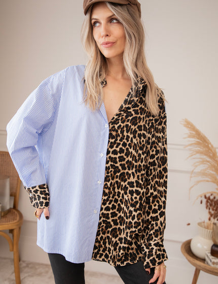 Wild Stripes Blue/Brown - Blouse