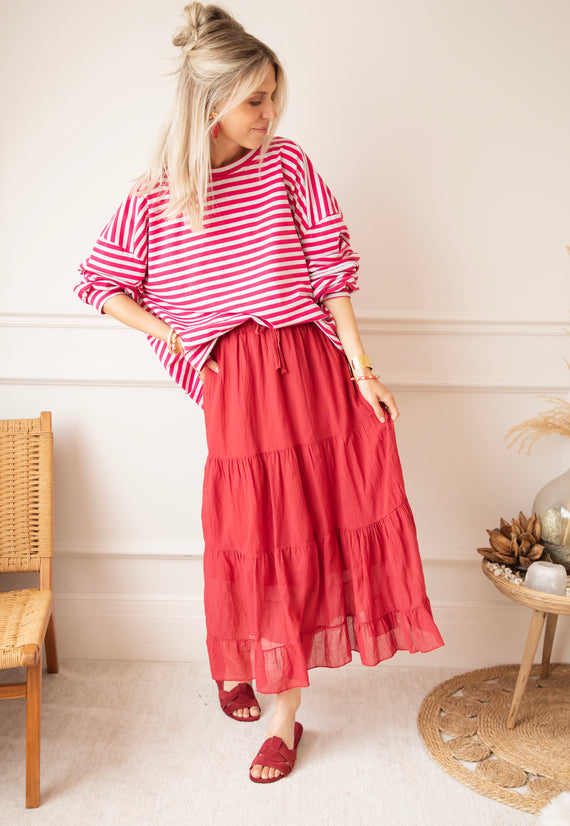 Soraya Raspberry - Maxi Rok