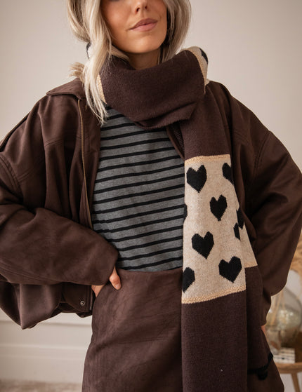 Sienna Suede Bomber Choco - Jacket