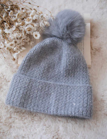 Shiny Pom Grey - Hat