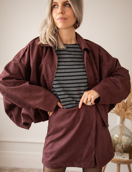 Sienna Suede Bordeaux - Skort