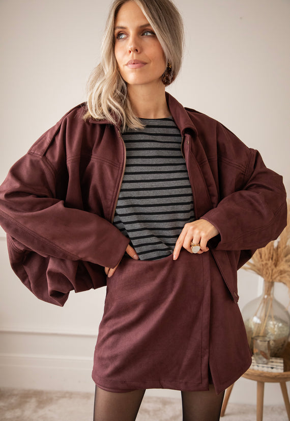 Sienna Suede Bordeaux - Skort