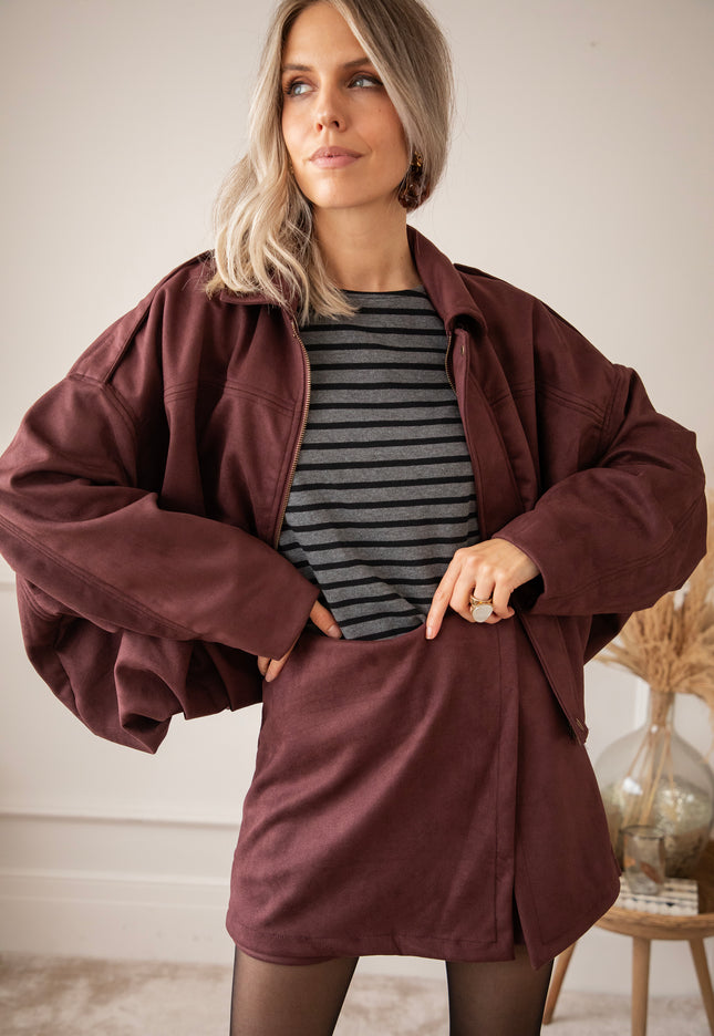 Sienna Suede Bordeaux - Skort