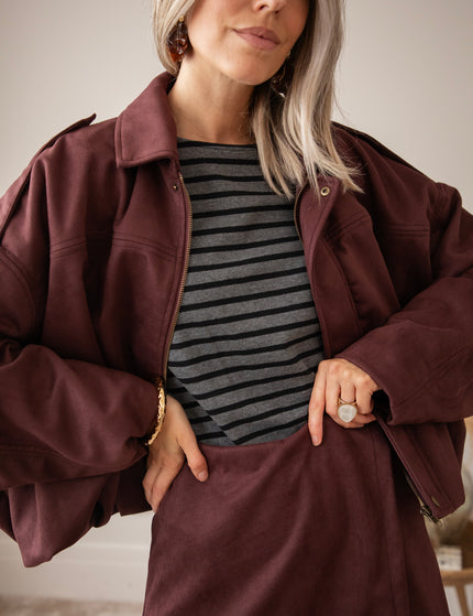 Sienna Suede Bordeaux - Skort