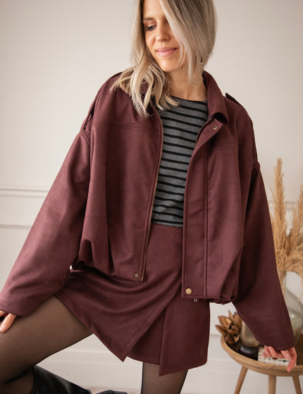 Sienna Suede Bordeaux - Skort
