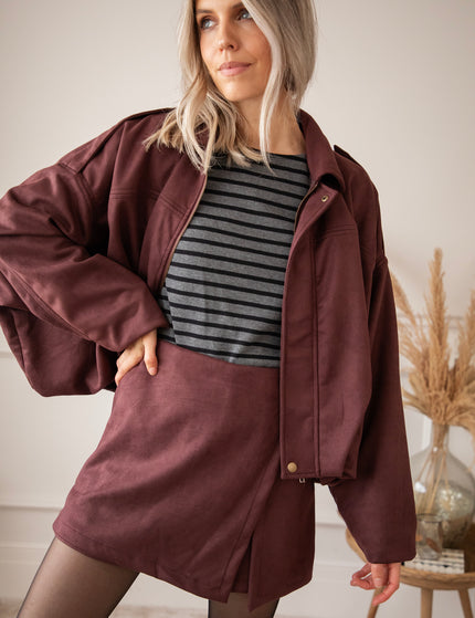 Sienna Suede Bordeaux - Skort