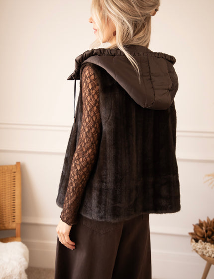 Faux Fur Escape  Cacao - Bodywarmer