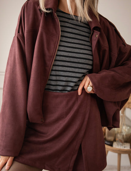 Sienna Suede Bordeaux - Skort