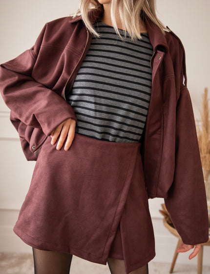 Sienna Suede Bordeaux - Skort