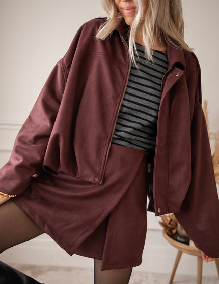 Sienna Suede Bordeaux - Skort