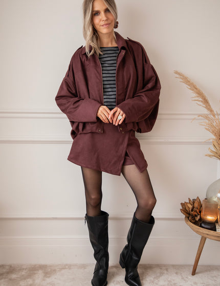 Sienna Suede Bordeaux - Skort