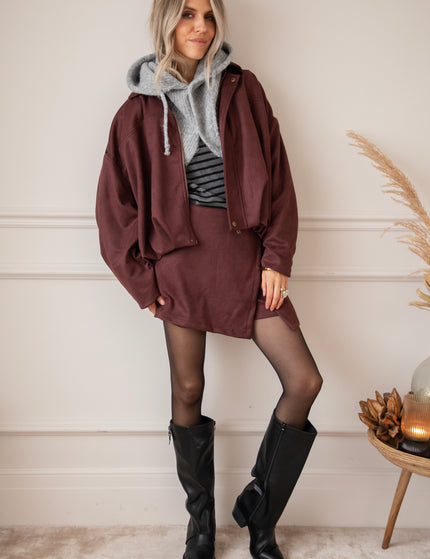 Sienna Suede Bordeaux - Skort