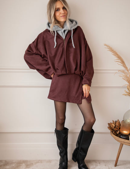Sienna Suede Bordeaux - Skort