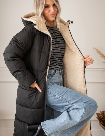 The Reversible Black/Beige - Coat