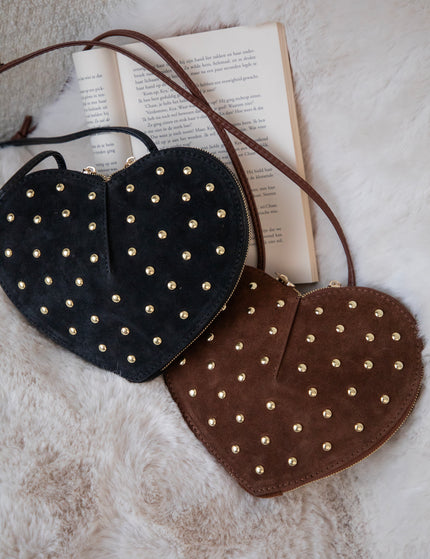 Studded Heart Black - Handtas