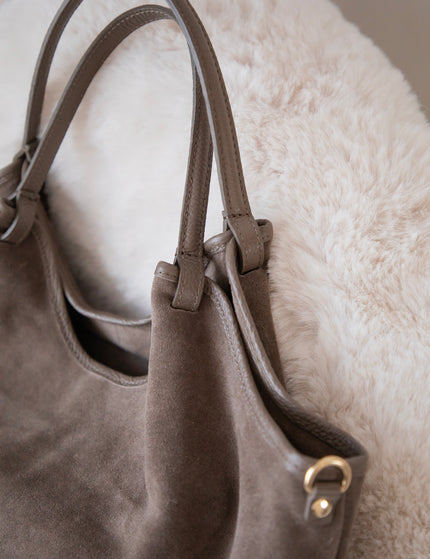 Syma Suede Taupe - Handtas