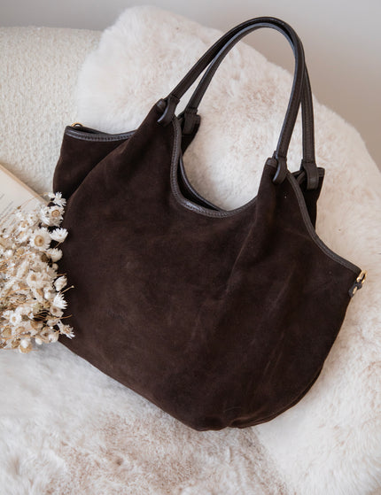 Syma Suede Choco - Handbag