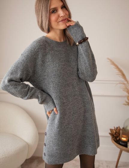 Coziya Grey - Sweater Dress