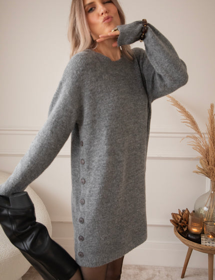 Coziya Grey - Sweater Dress