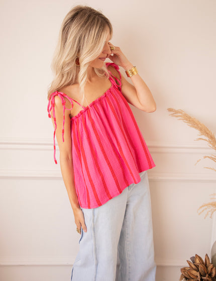 Sunny Stripe Energy Pink/Red - Top