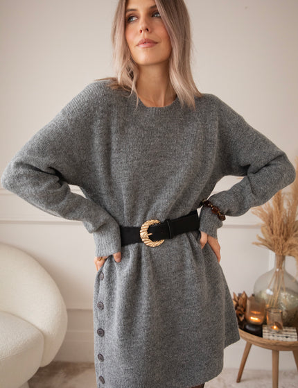 Coziya Grey - Sweater Dress