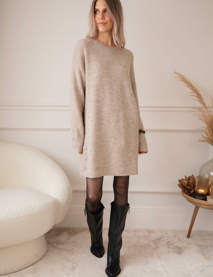 Coziya Café Au Lait - Sweater Dress
