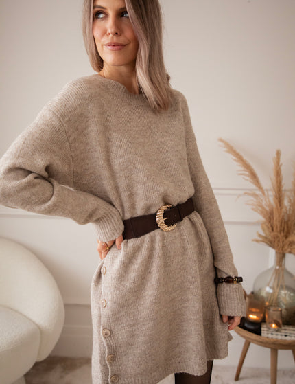 Coziya Café Au Lait - Sweater Dress